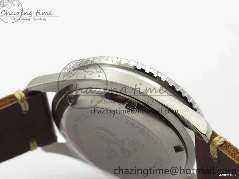 0117 Vintage Seamaster 300 No Date SS B12 Black Dial On Brown Leather Strap A2836 (Free Nylon Strap) Comfortable 7912